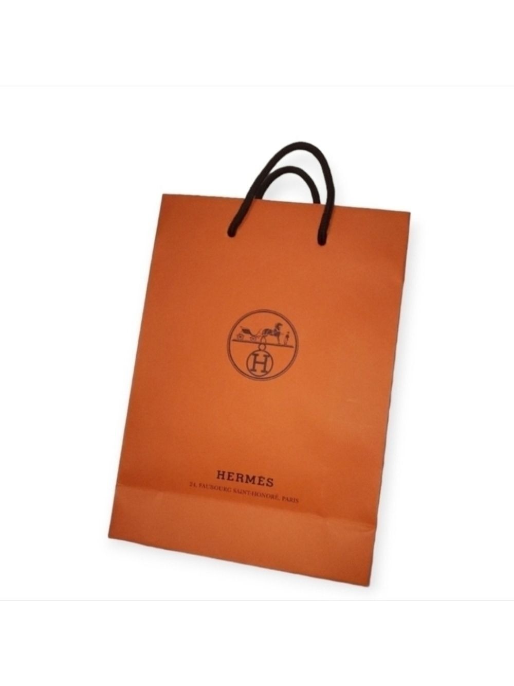 Hermes Orange Gift Bag Paper Box Authentic